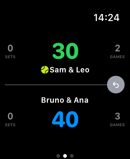 Scoring on Apple Watch